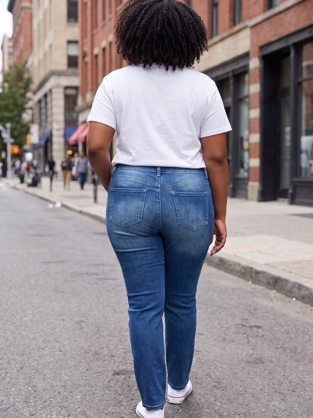 Blue Jeggings with Tapered Fit and Stretch - Picture 2 of 5